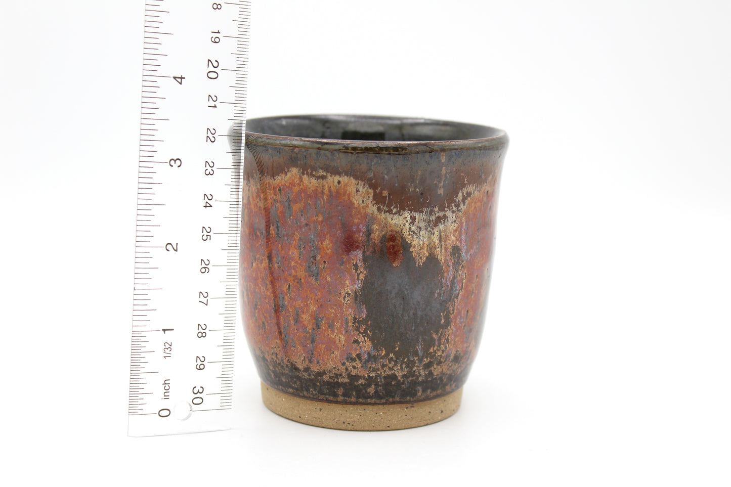 Metallic Stoneware Tumbler (Copper and green)