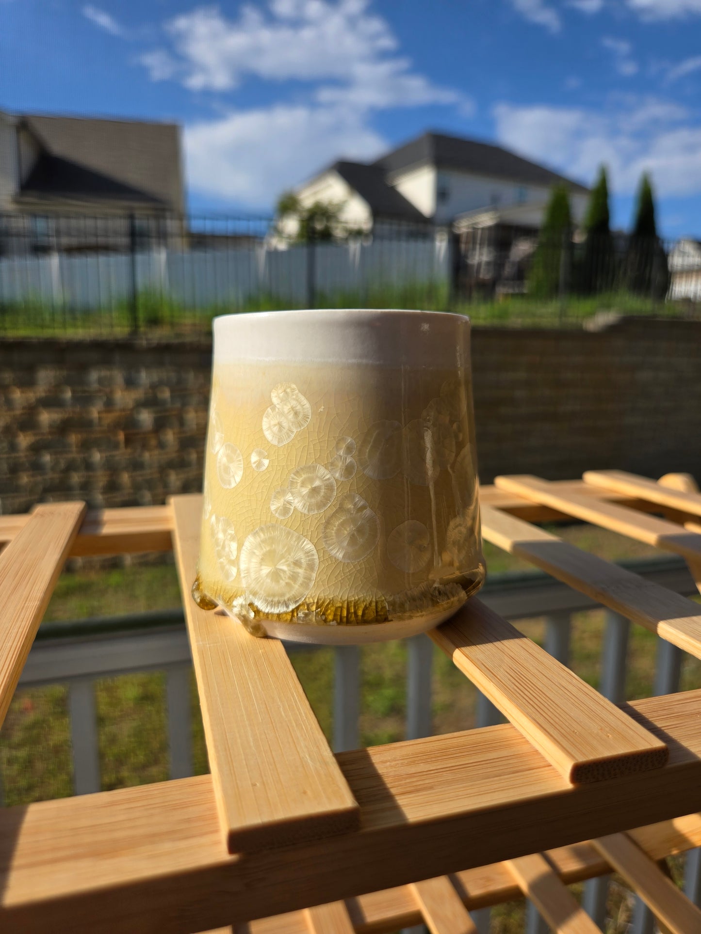 Crystalline small beige tumbler
