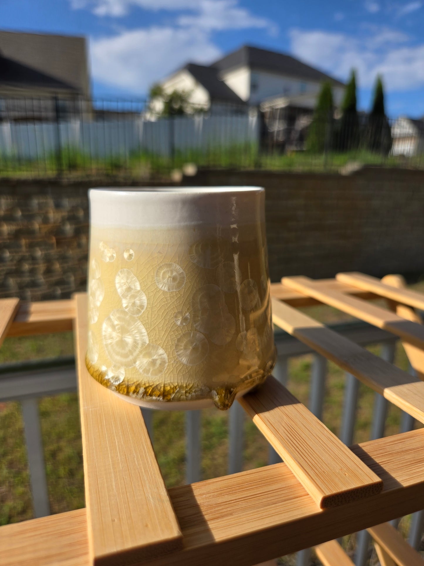 Crystalline small beige tumbler
