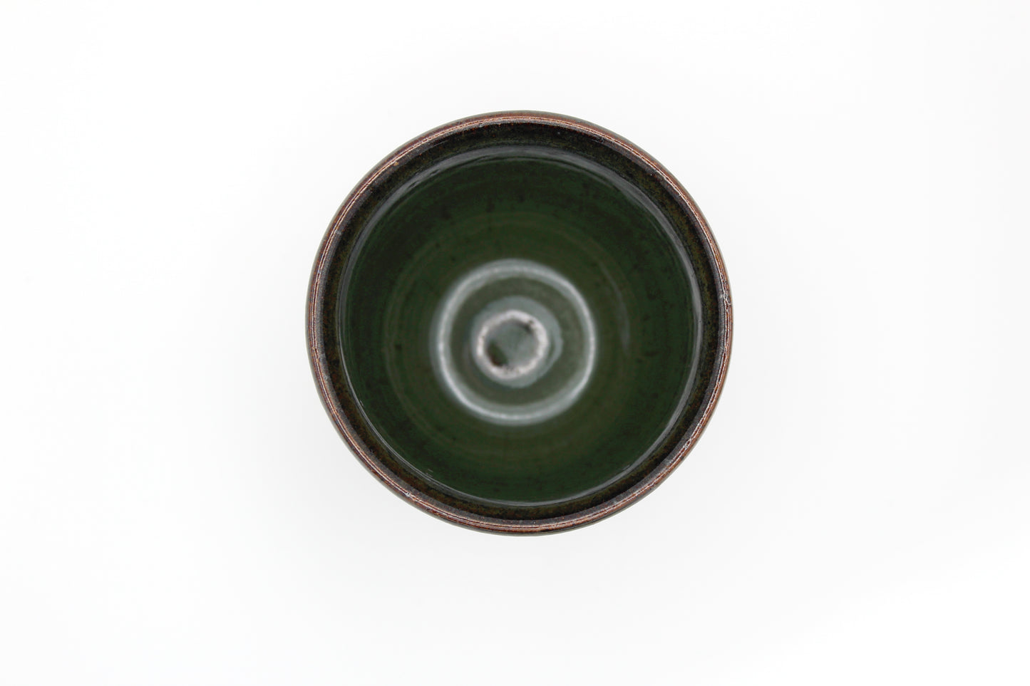 Metallic Stoneware Tumbler (Copper and green)