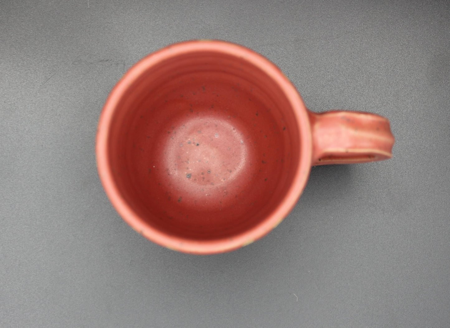 Red Striped Stoneware Mug