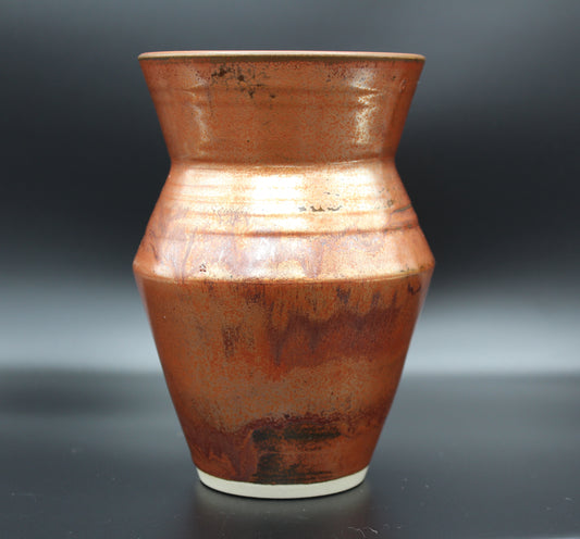 Copper Colored Stoneware Vase