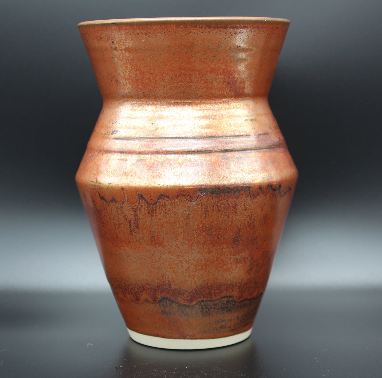 Copper Colored Stoneware Vase