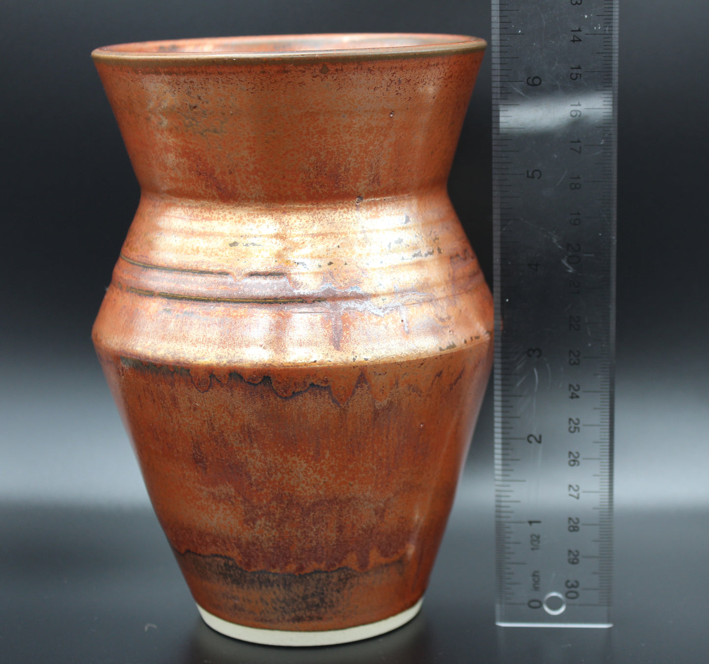 Copper Colored Stoneware Vase