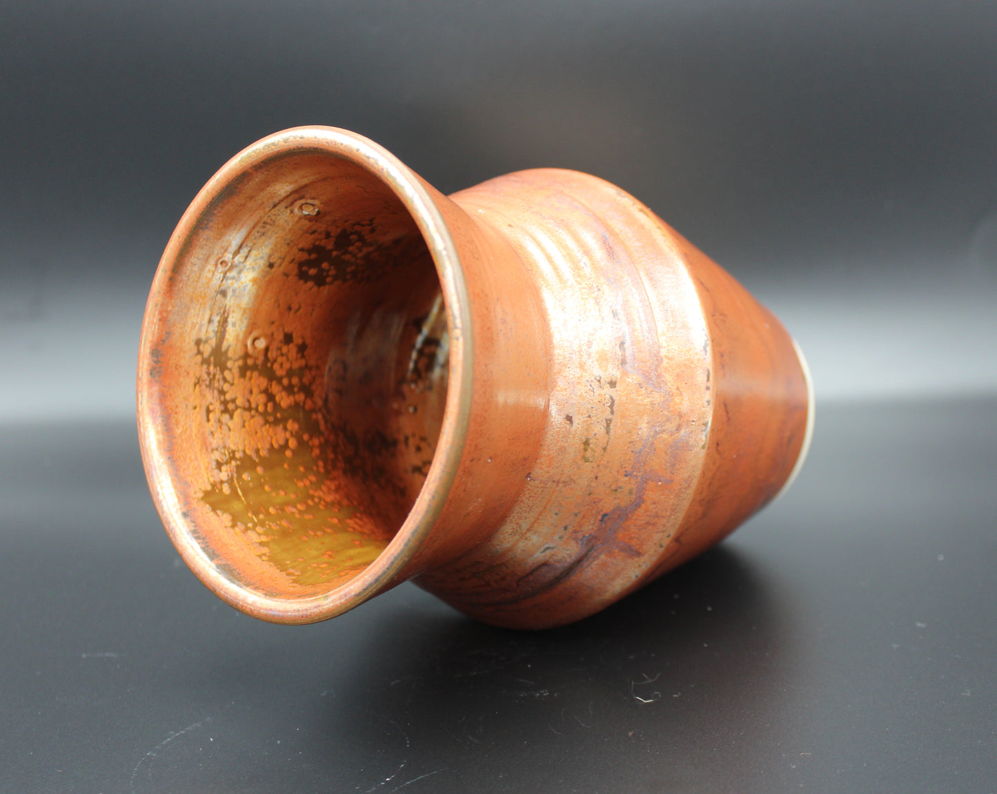 Copper Colored Stoneware Vase