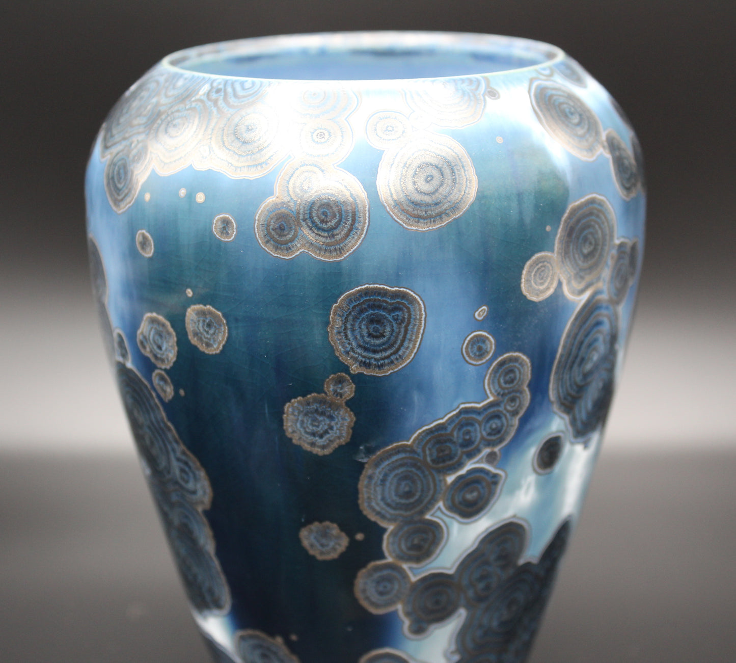 Blue Crystalline Vase