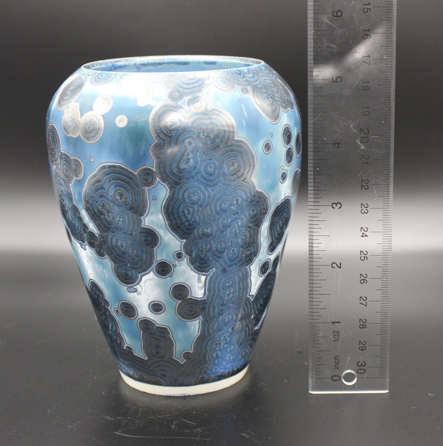 Blue Crystalline Vase