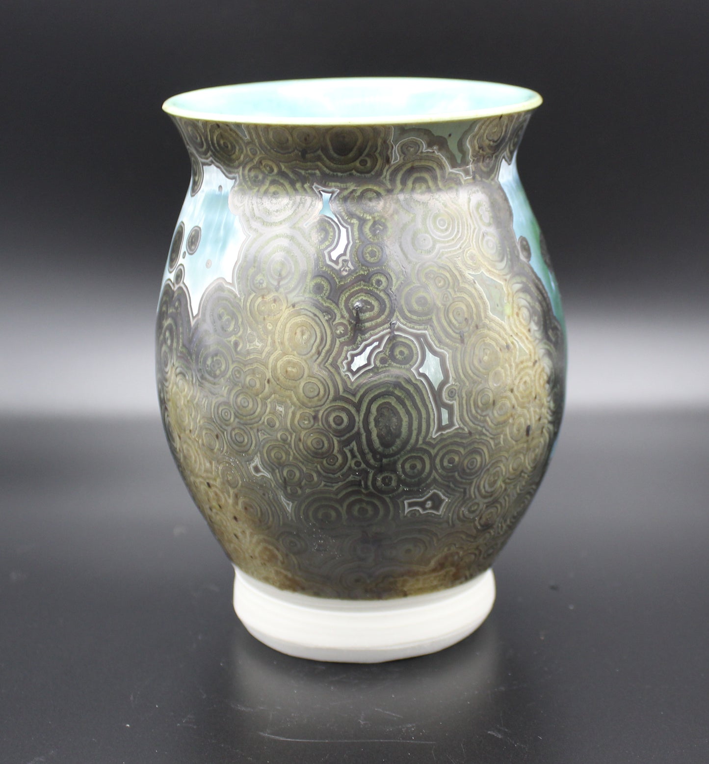 Green Crystalline Vase