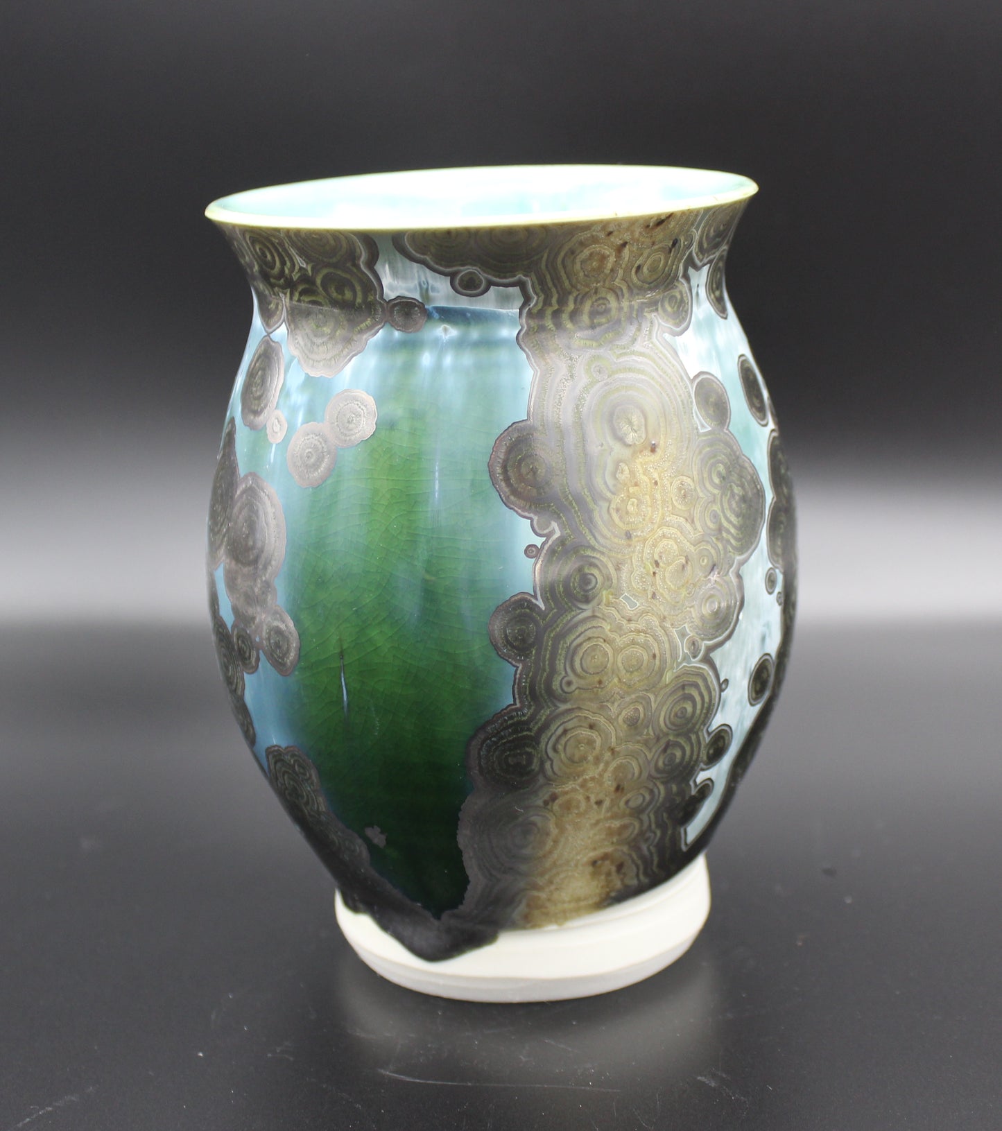 Green Crystalline Vase