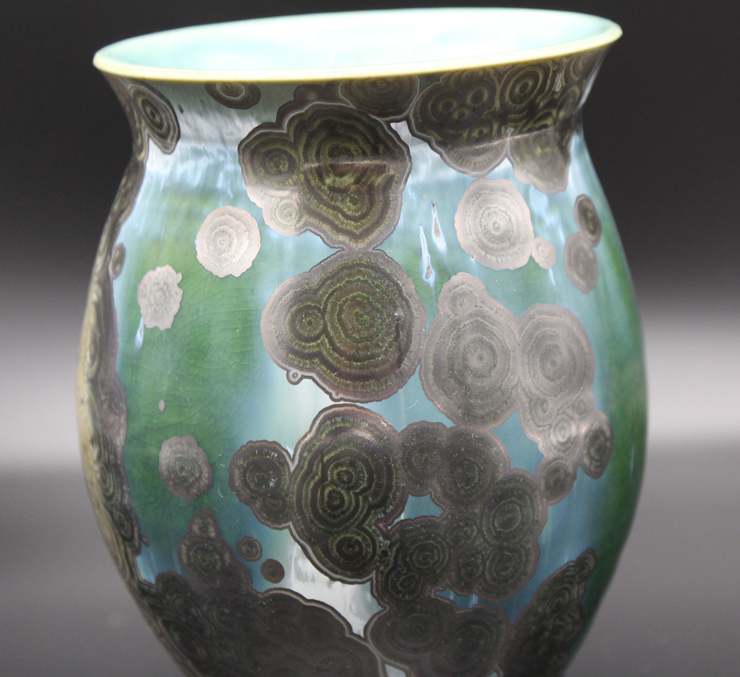 Green Crystalline Vase