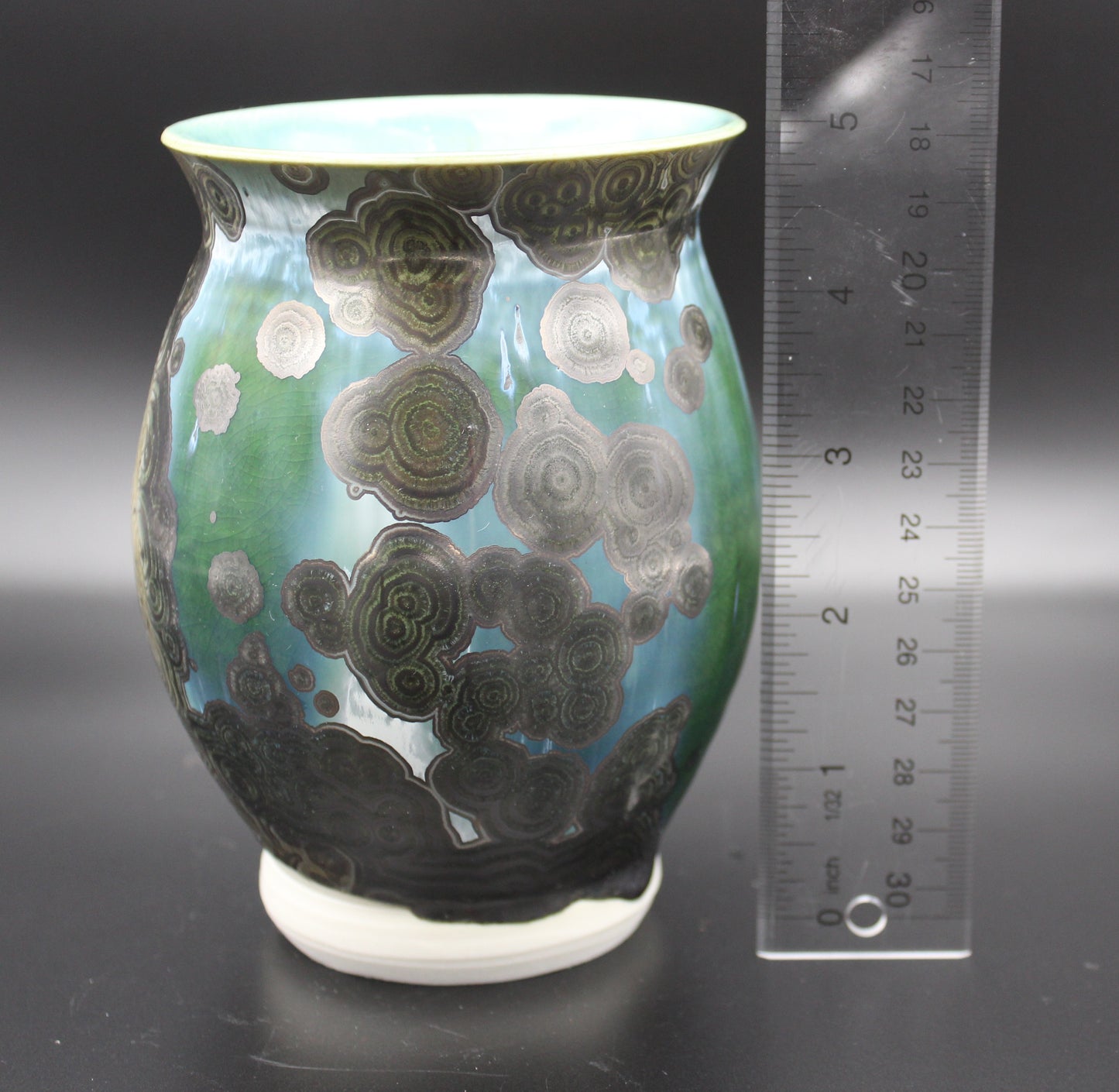 Green Crystalline Vase