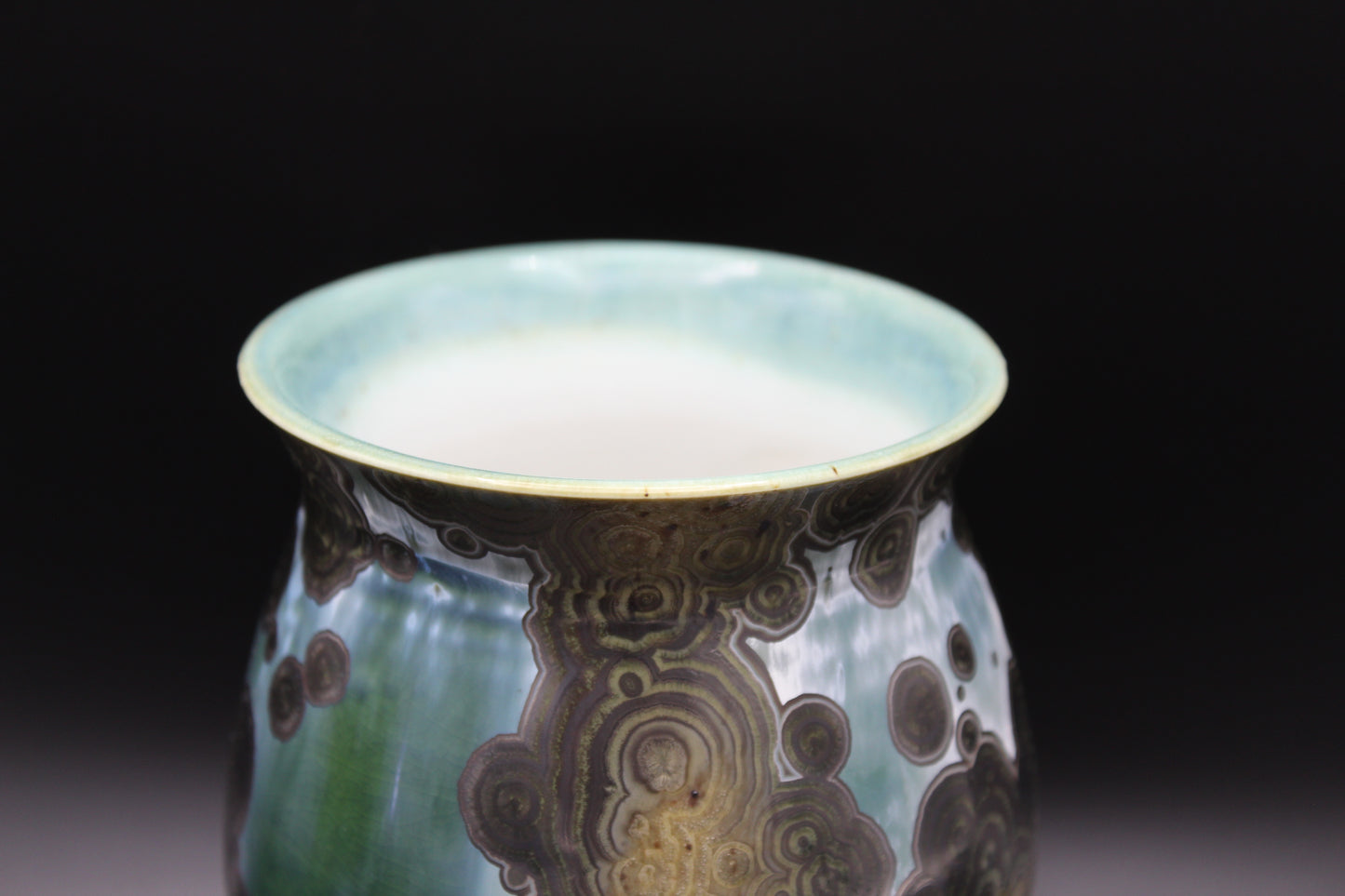 Green Crystalline Vase