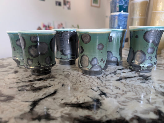 NCMA Small Green Crystalline Cups