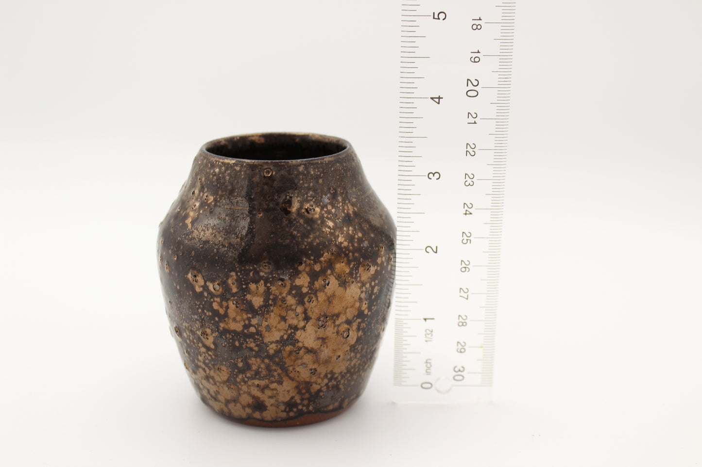 Small Vase with Crystalline Gold Glaze
