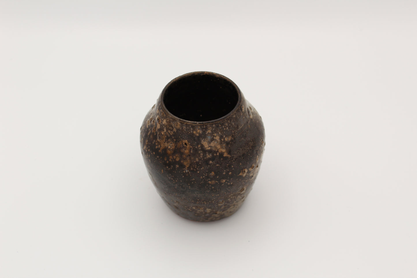 Small Vase with Crystalline Gold Glaze