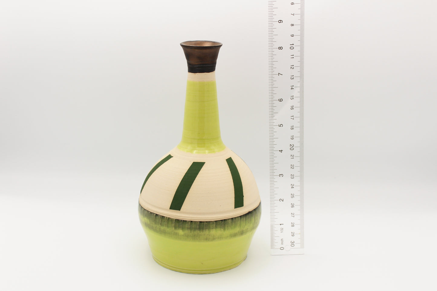 Green Long Necked Vase
